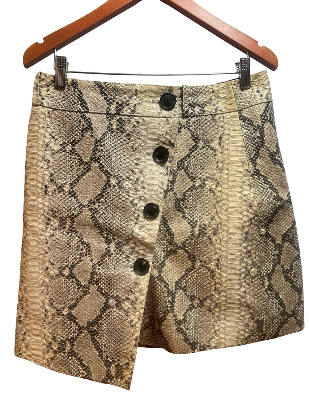 Banana Republic Snake imitation leather Skirt with Branded Waist Label